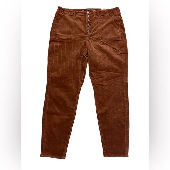 American Eagle Outfitters Brown Skinny Corduroy Pants - Picture 1 of 3
